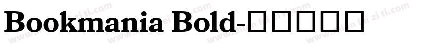 Bookmania Bold字体转换